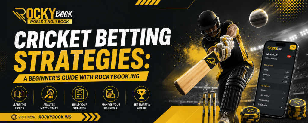  Learn beginner-friendly cricket betting strategies with RockyBook.ing. Explore simple tips, smart bankroll management, and informed betting decisions.