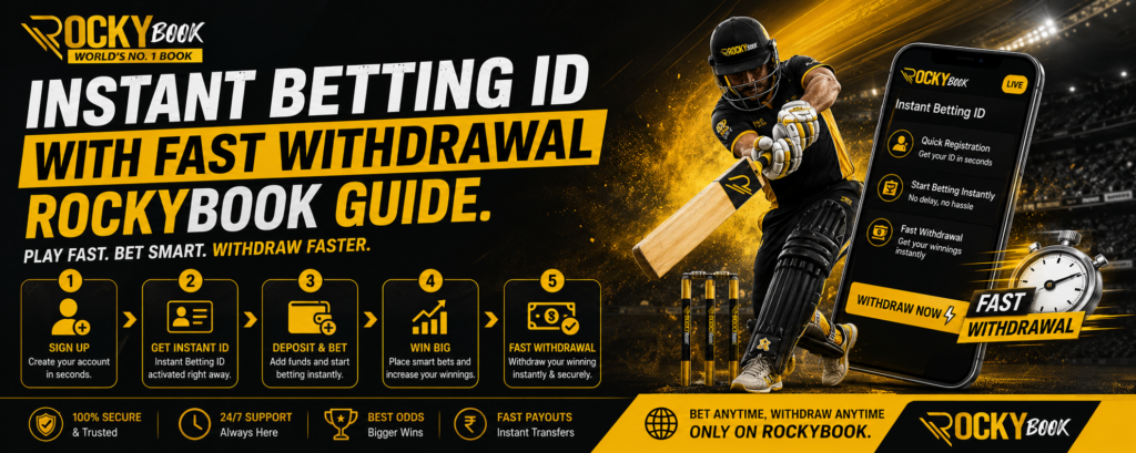 Instant Betting ID with Fast Withdrawal Rockybook Guide