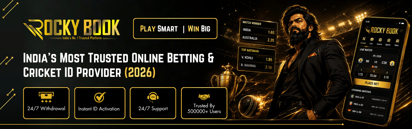 Rocky Book – India's Trusted Cricket Betting ID Provider 2026