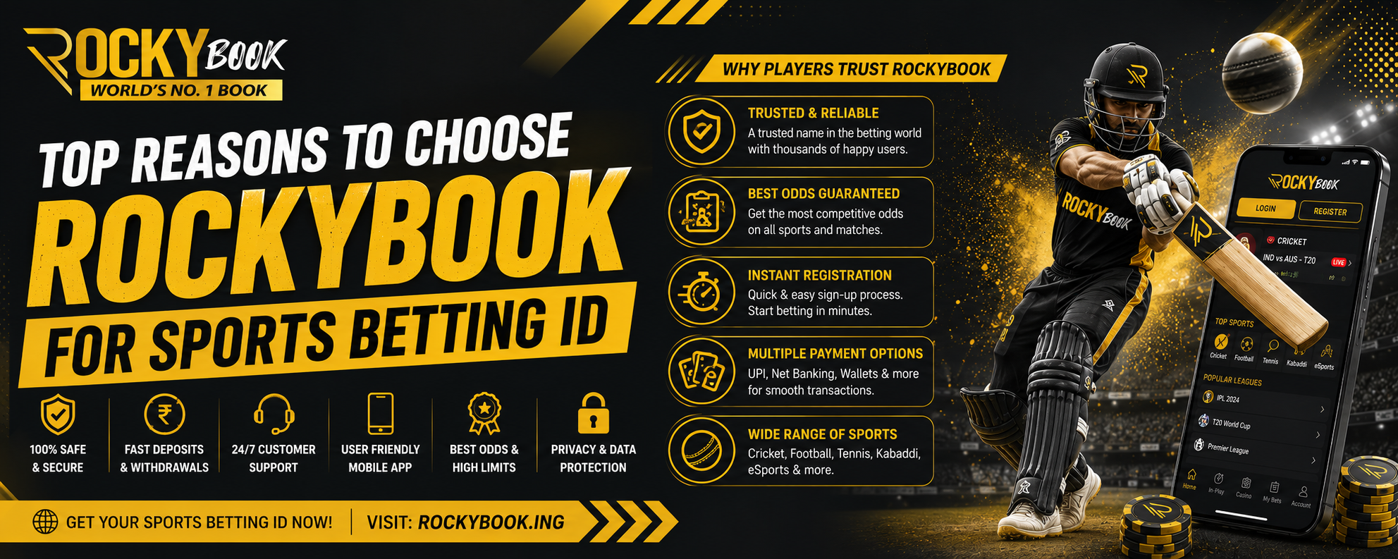 Top Reasons to Choose RockyBook Sports Betting ID in India (2026)